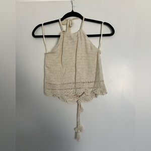 Sadie & Sage Knit Crochet Crop Top - SIZE M